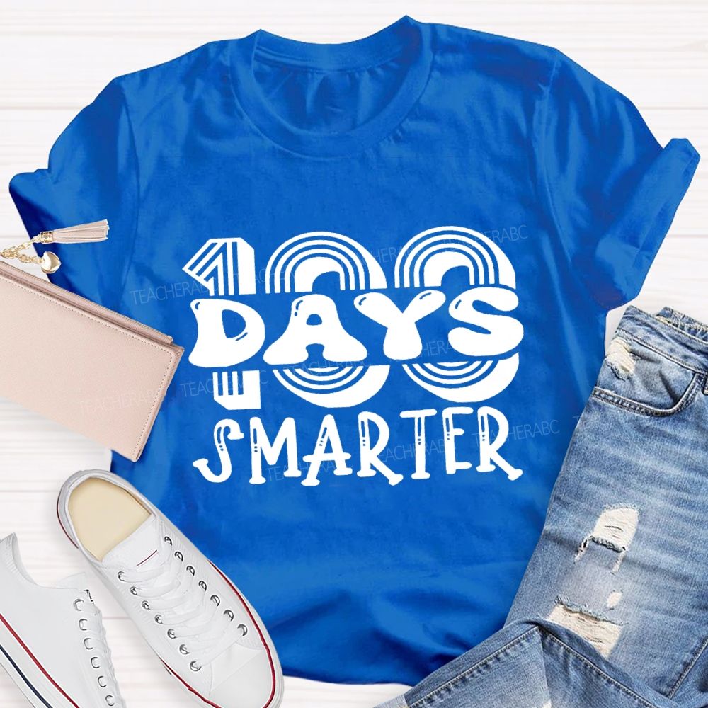 100 Days Smarter Circular Letters T-Shirt
