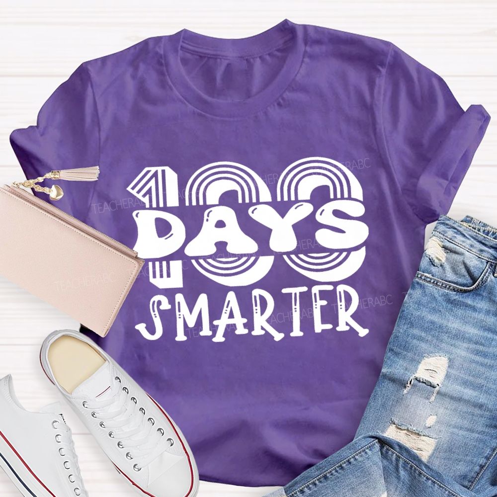 100 Days Smarter Circular Letters T-Shirt