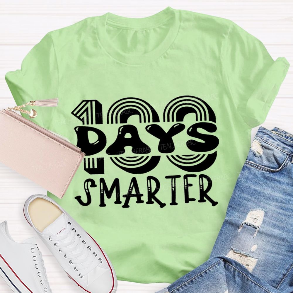 100 Days Smarter Circular Letters T-Shirt