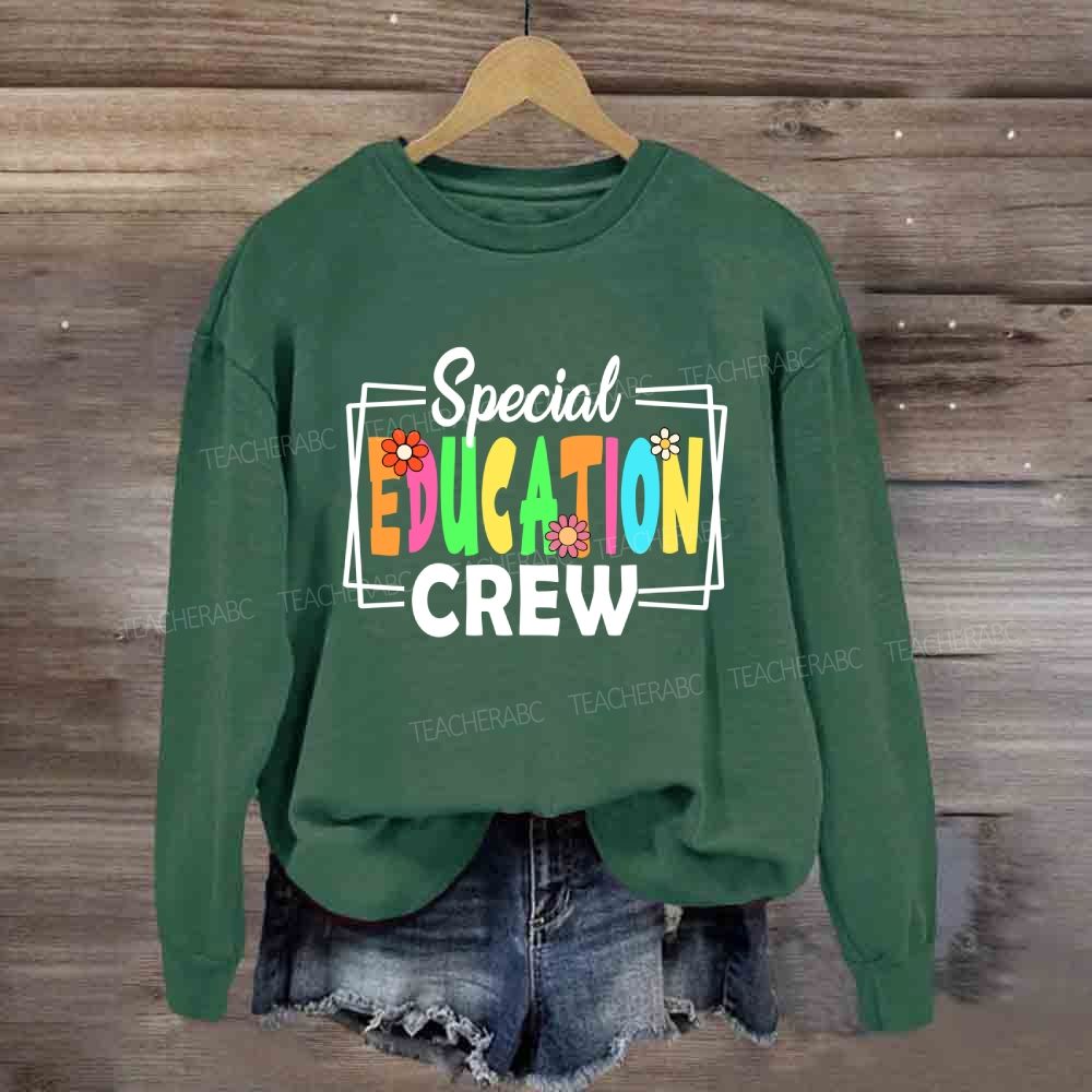 Special Education Crew Colorful Fonts Sweatshirt