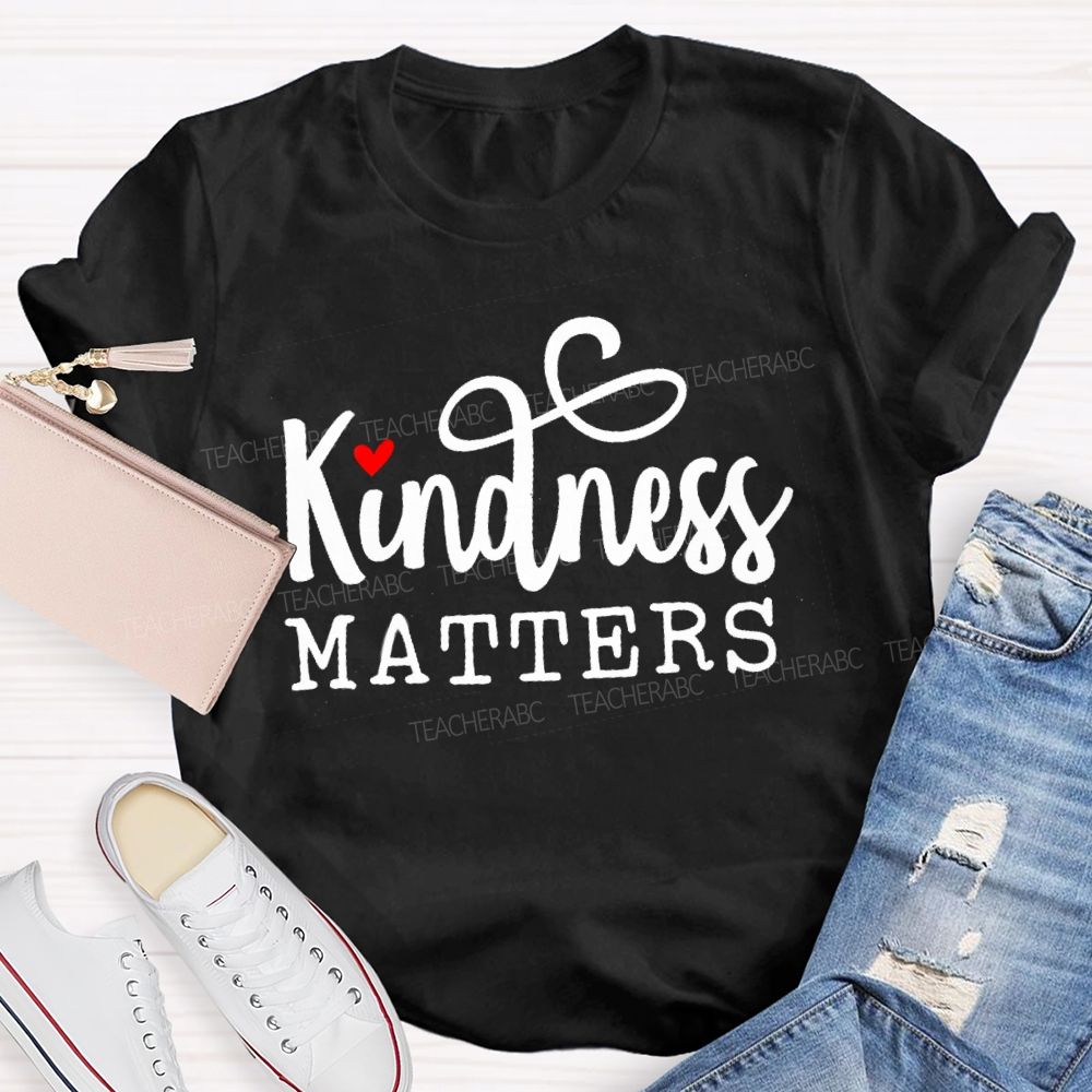 Kindness Matters Red Heart T-Shirt