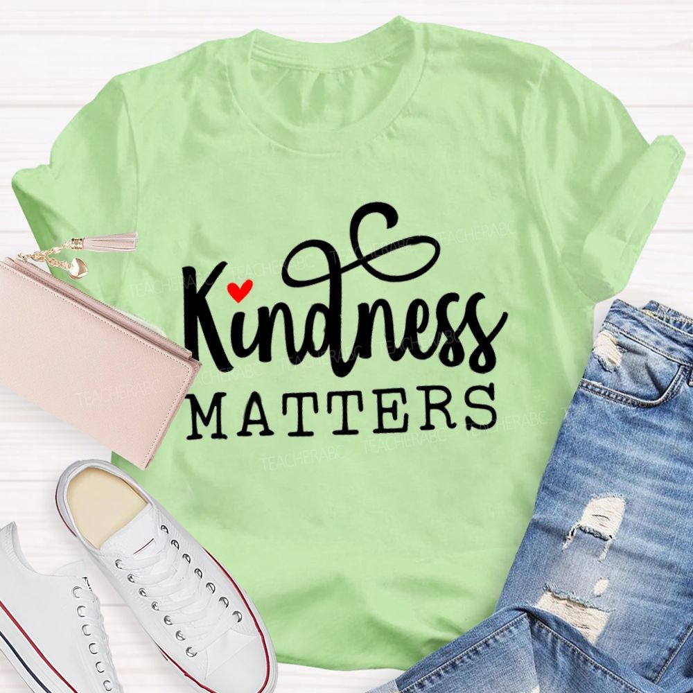 Kindness Matters Red Heart T-Shirt