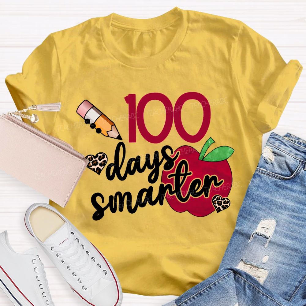 100 Days Smarter Hearts And Apples T-shirt