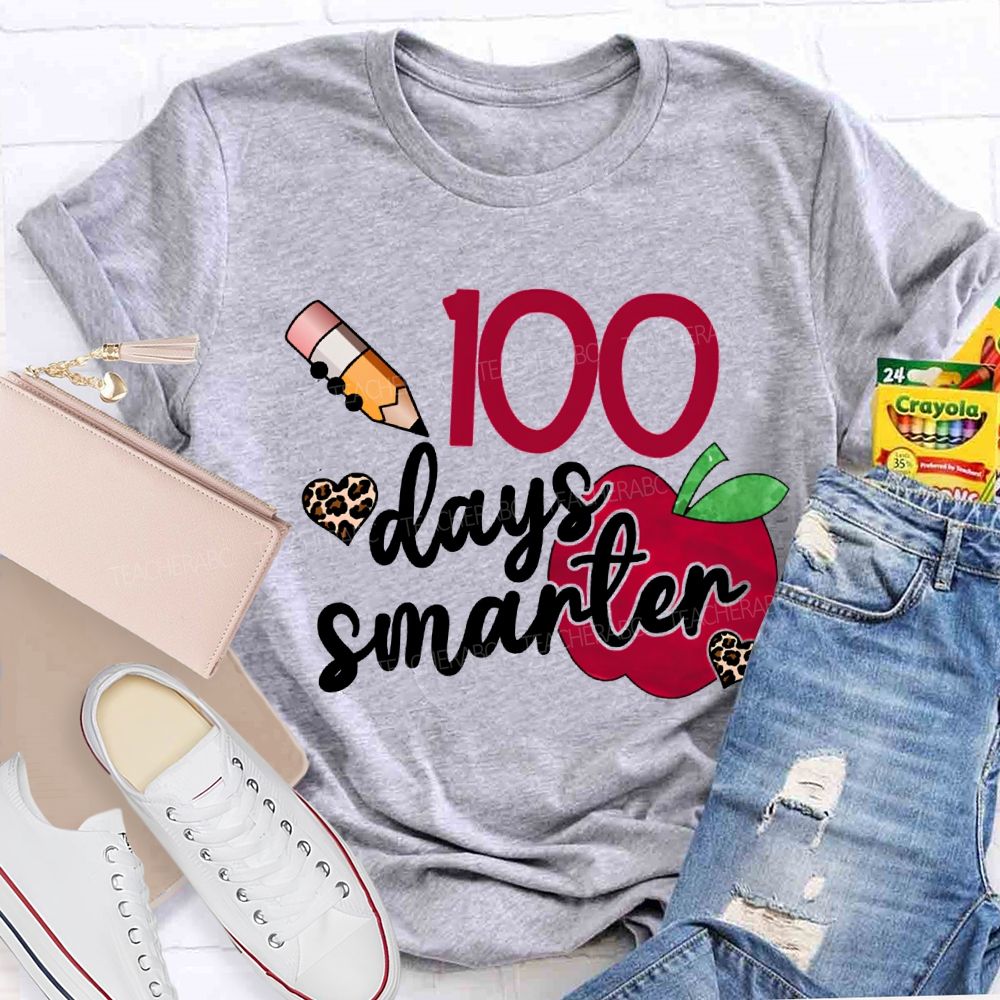 100 Days Smarter Hearts And Apples T-shirt