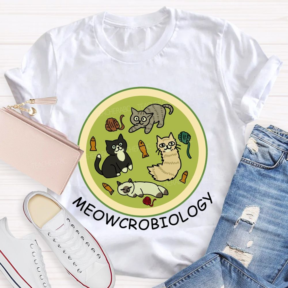 Meowcrobiology Teacher T-Shirt