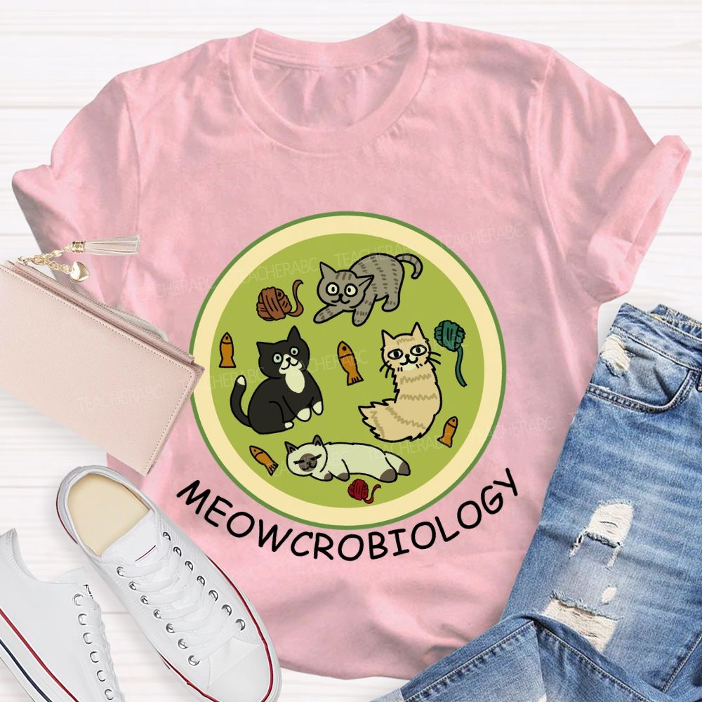 Meowcrobiology Teacher T-Shirt