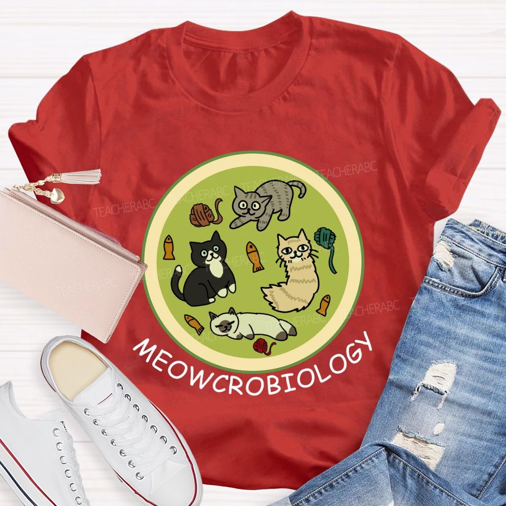 Meowcrobiology Teacher T-Shirt