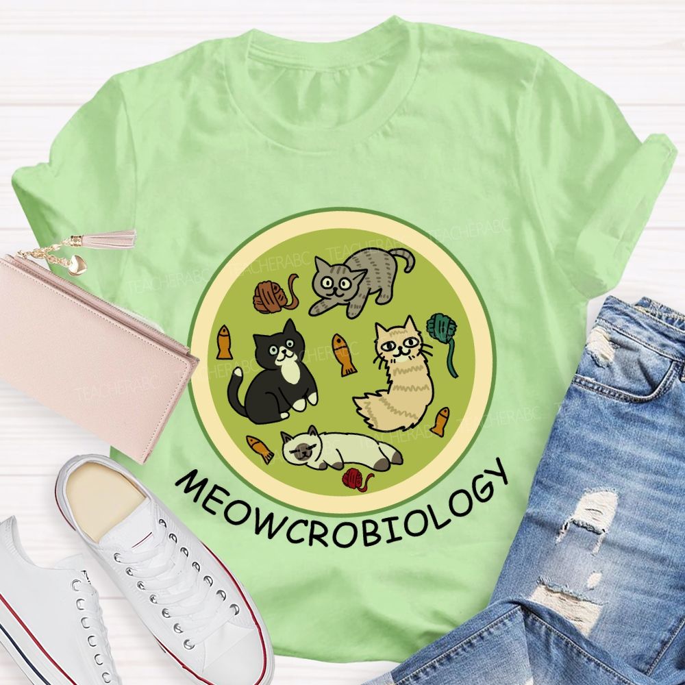 Meowcrobiology Teacher T-Shirt