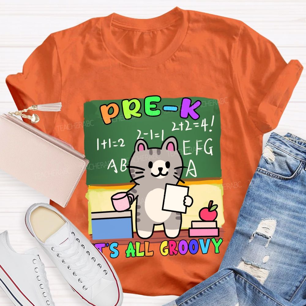 Personalized Grade It's All Groovy The Cat T-shirt