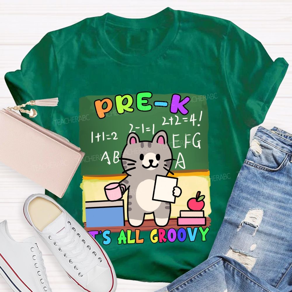 Personalized Grade It's All Groovy The Cat T-shirt