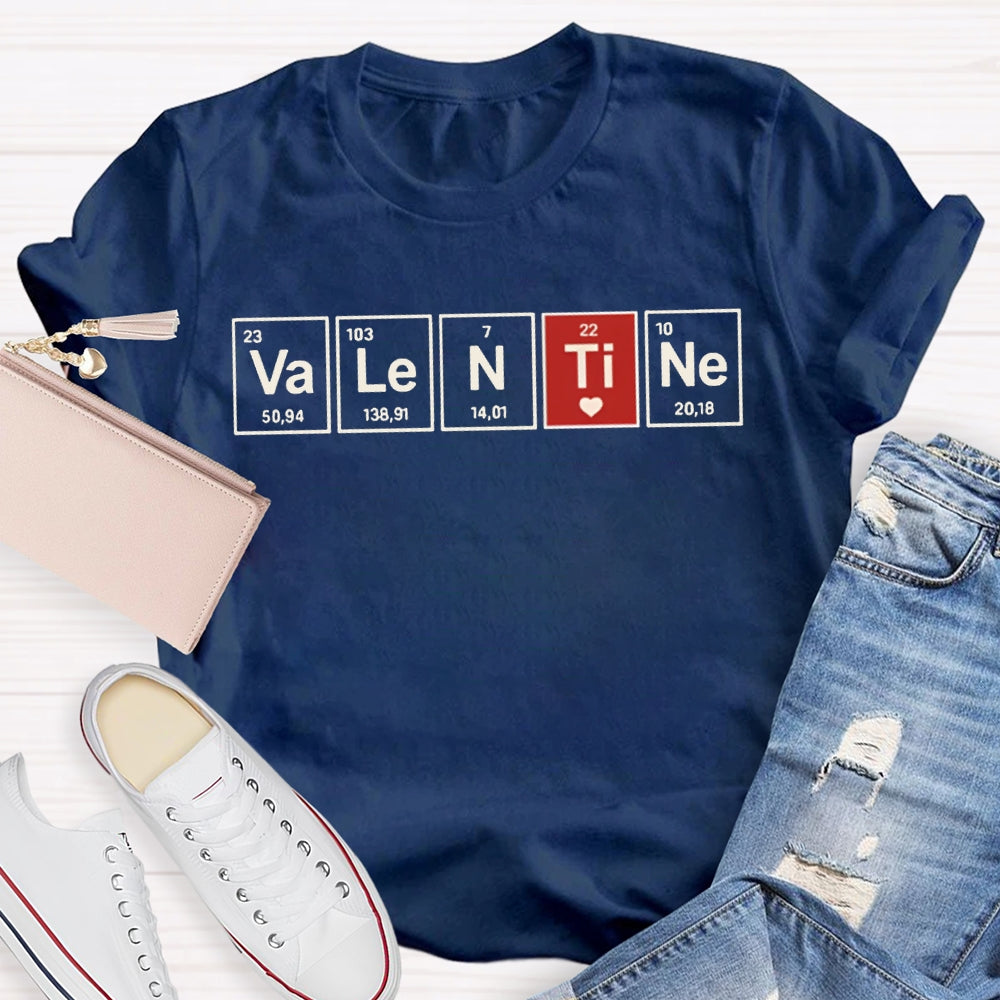 Valentine Science Teacher And Heart T-shirt