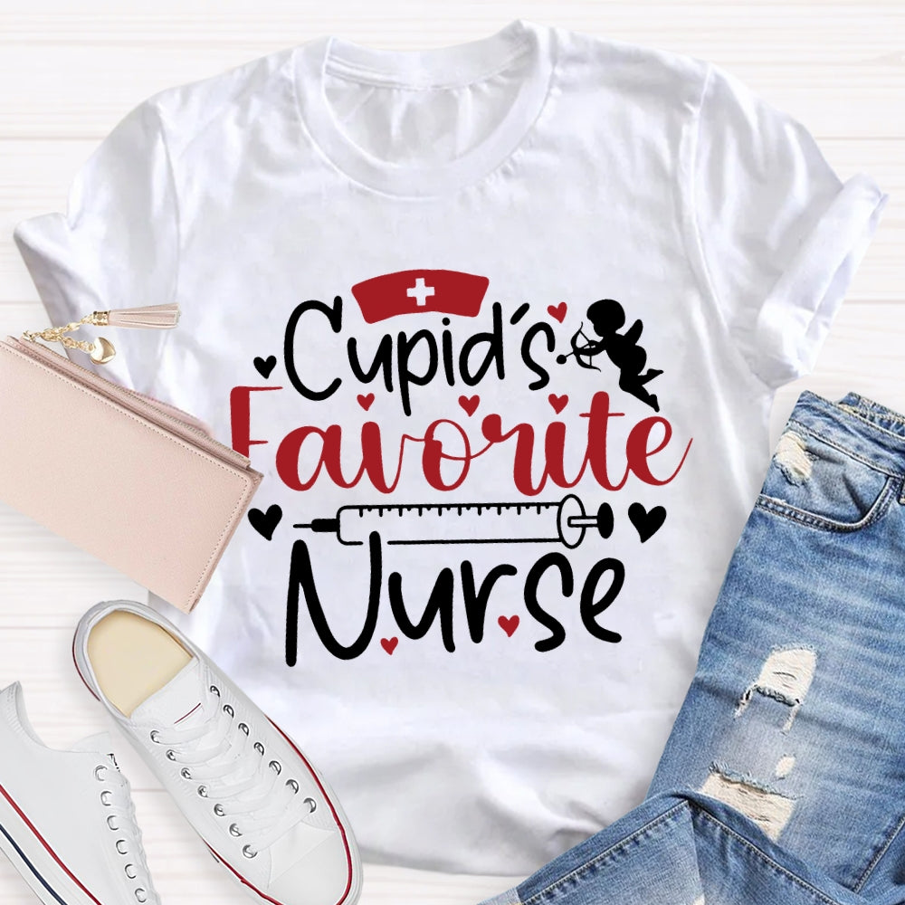 Cupid'S Favorite Nurse Valentine'S Day T-shirt