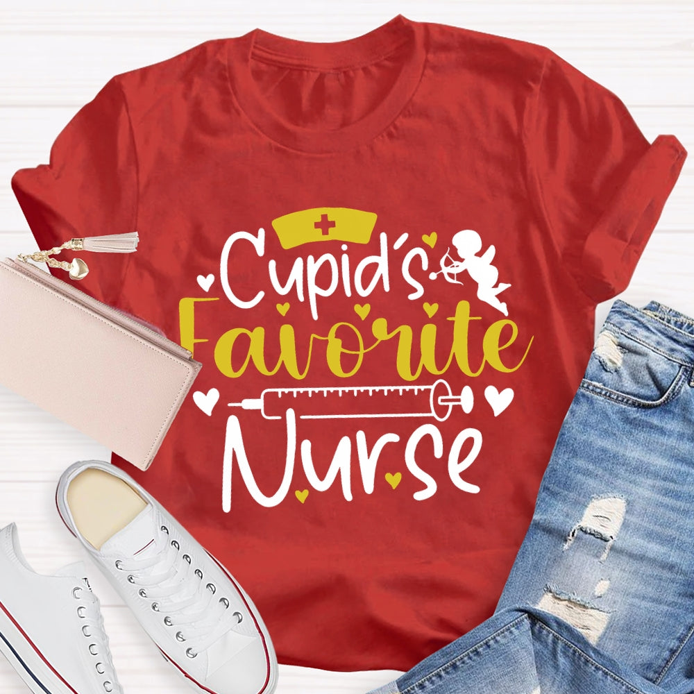 Cupid'S Favorite Nurse Valentine'S Day T-shirt