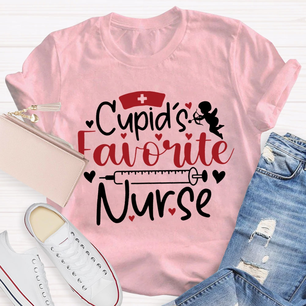 Cupid'S Favorite Nurse Valentine'S Day T-shirt