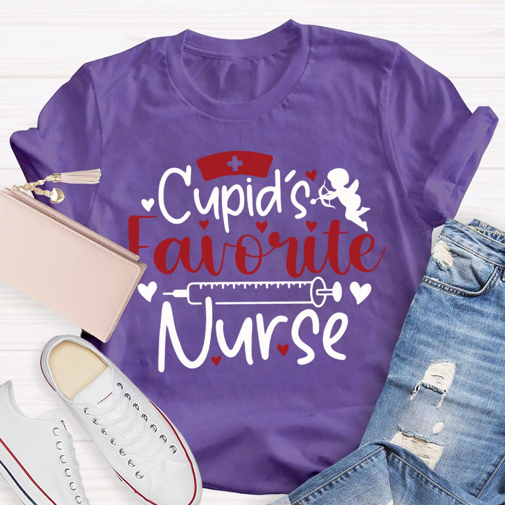 Cupid'S Favorite Nurse Valentine'S Day T-shirt