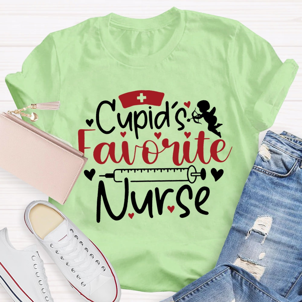 Cupid'S Favorite Nurse Valentine'S Day T-shirt