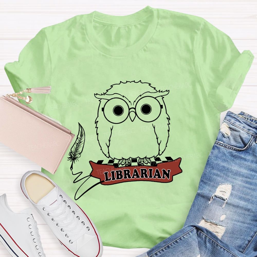 The Reading Owl Librarian T-Shirt