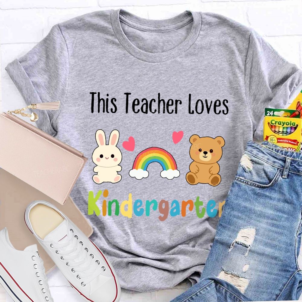 Personalized Grade This Teachers Loves Kindergarten T-Shirt
