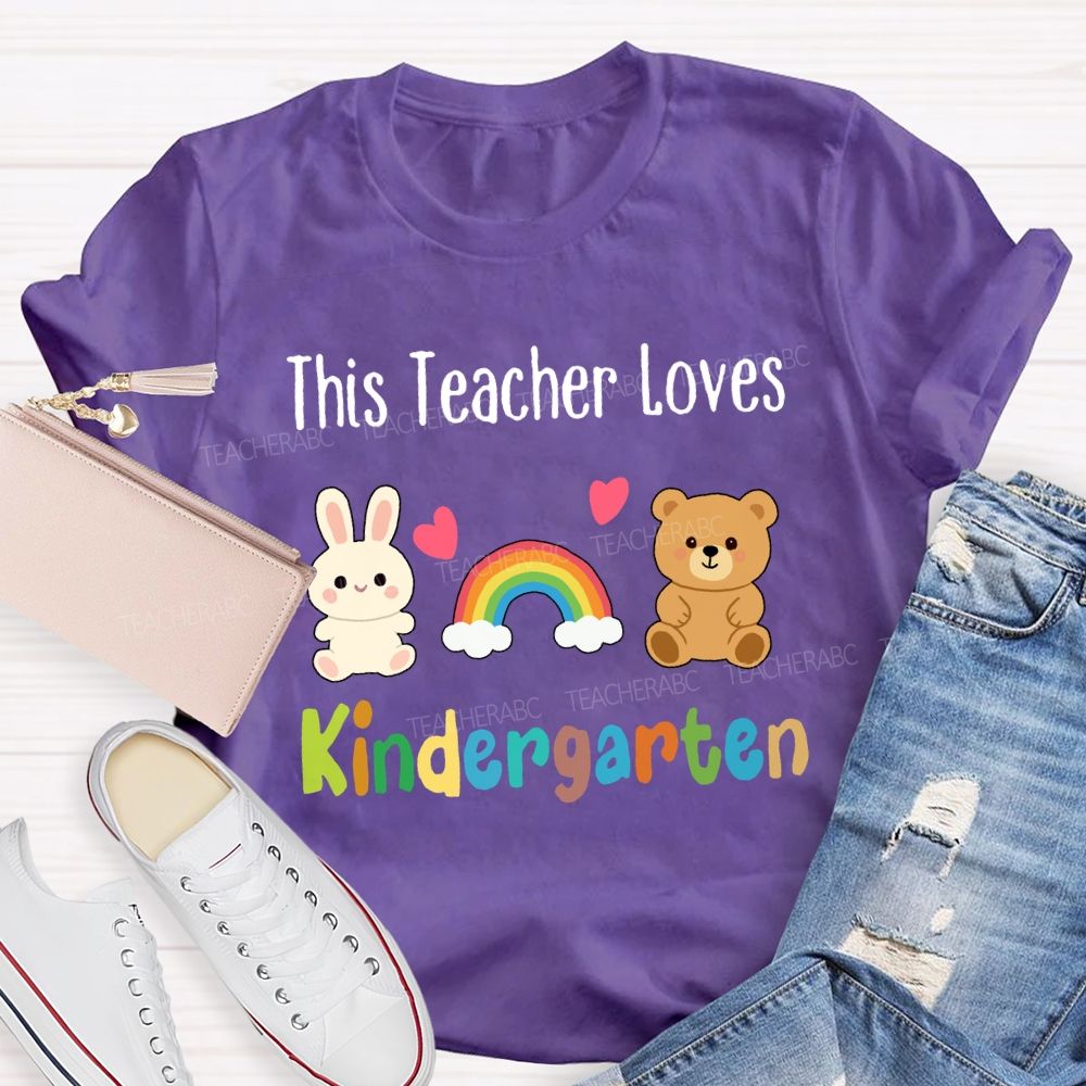 Personalized Grade This Teachers Loves Kindergarten T-Shirt