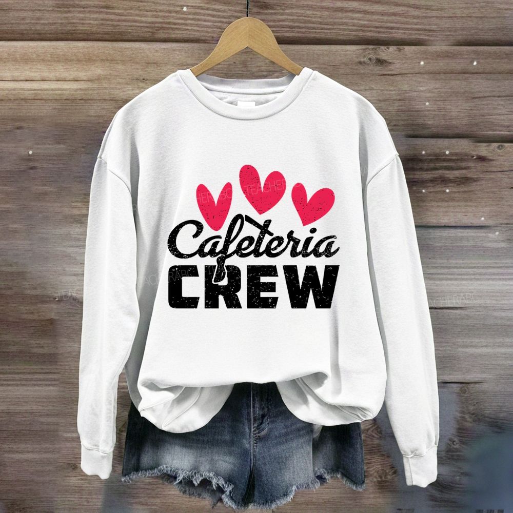 Cafeteria Crew Heart Valentine'S Day Sweatshirt
