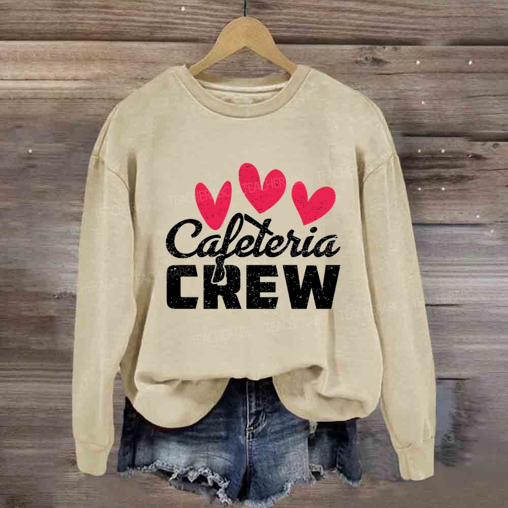 Cafeteria Crew Heart Valentine'S Day Sweatshirt