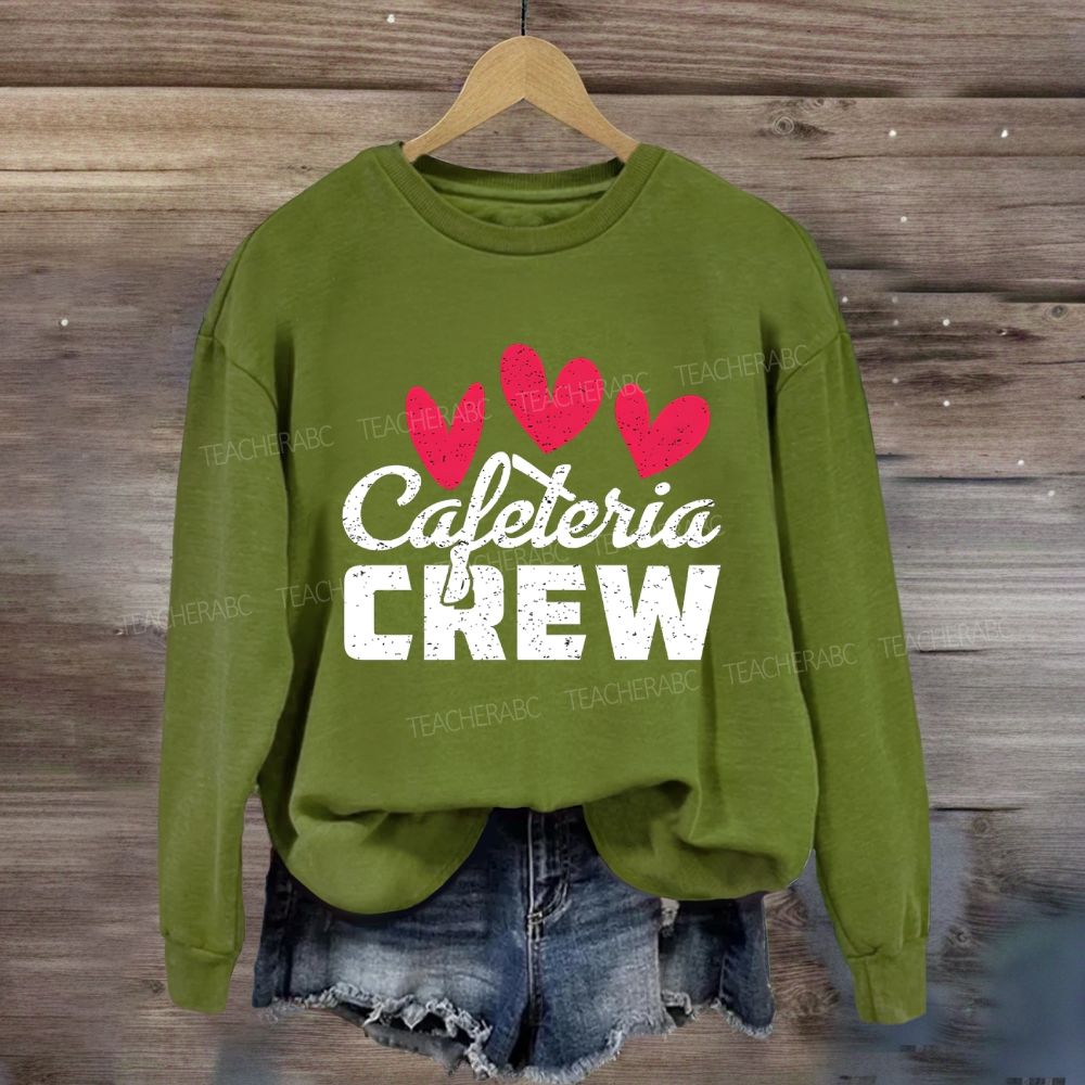 Cafeteria Crew Heart Valentine'S Day Sweatshirt