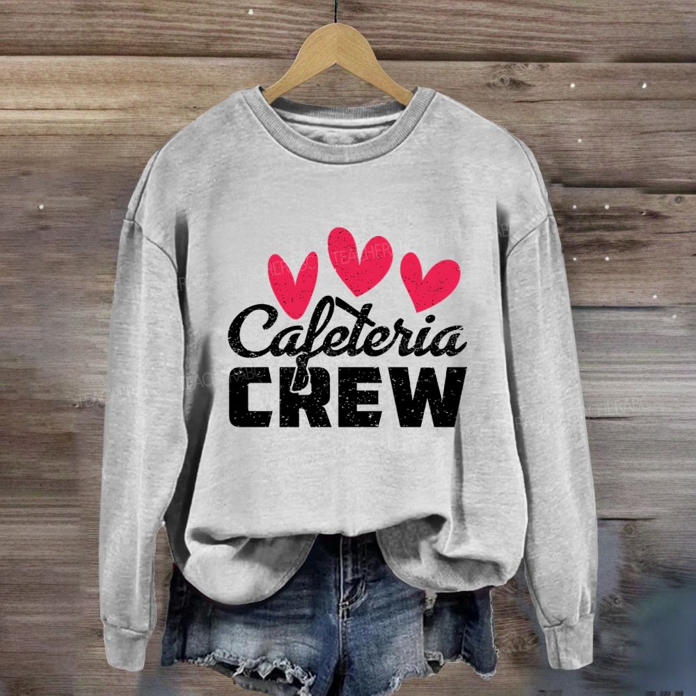 Cafeteria Crew Heart Valentine'S Day Sweatshirt