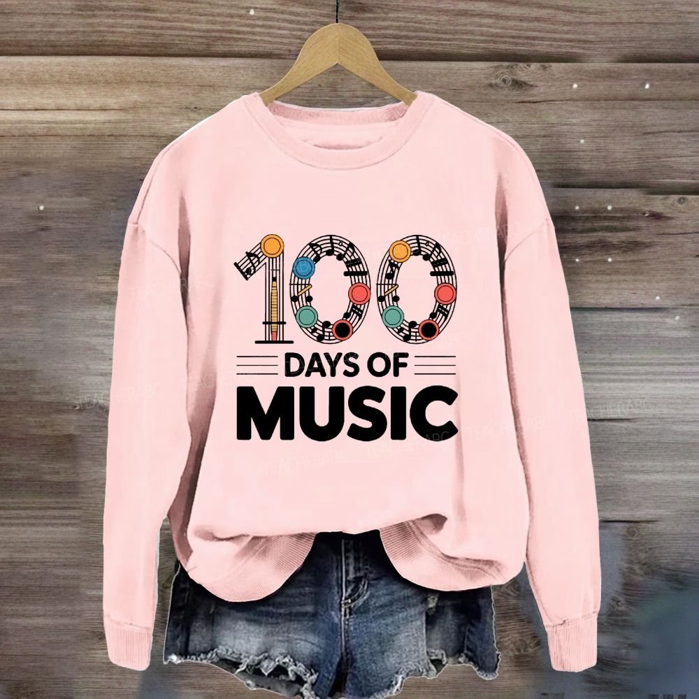 100 Days Of Music Colorful Dot Sweatshirt