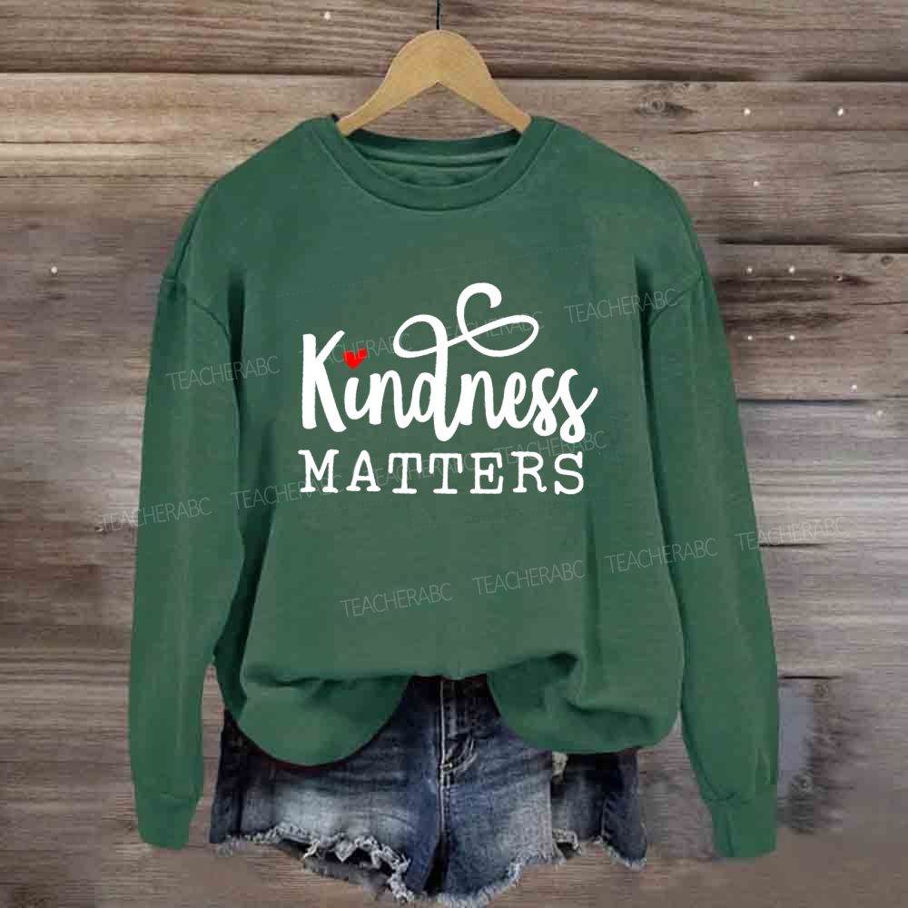 Kindness Matters Red Heart Sweatshirt