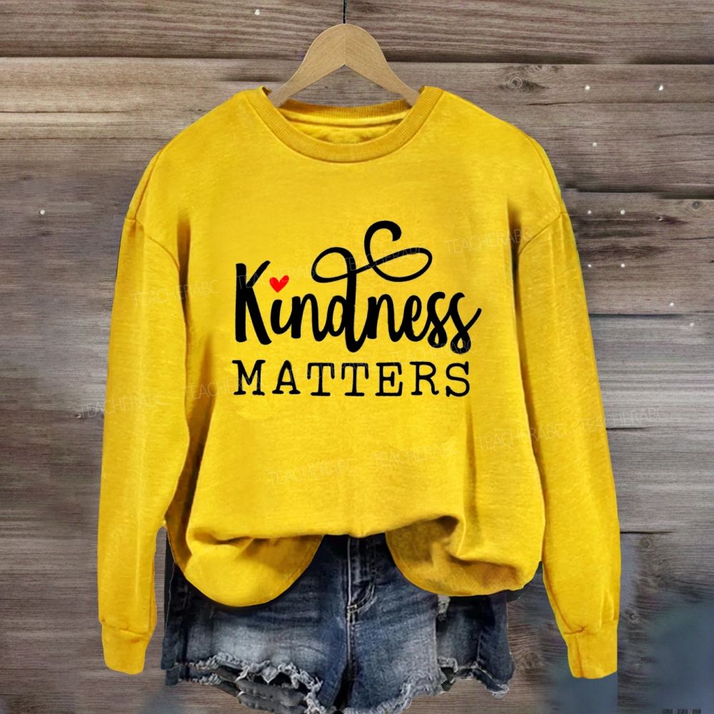 Kindness Matters Red Heart Sweatshirt