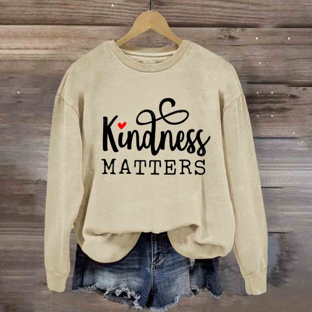 Kindness Matters Red Heart Sweatshirt