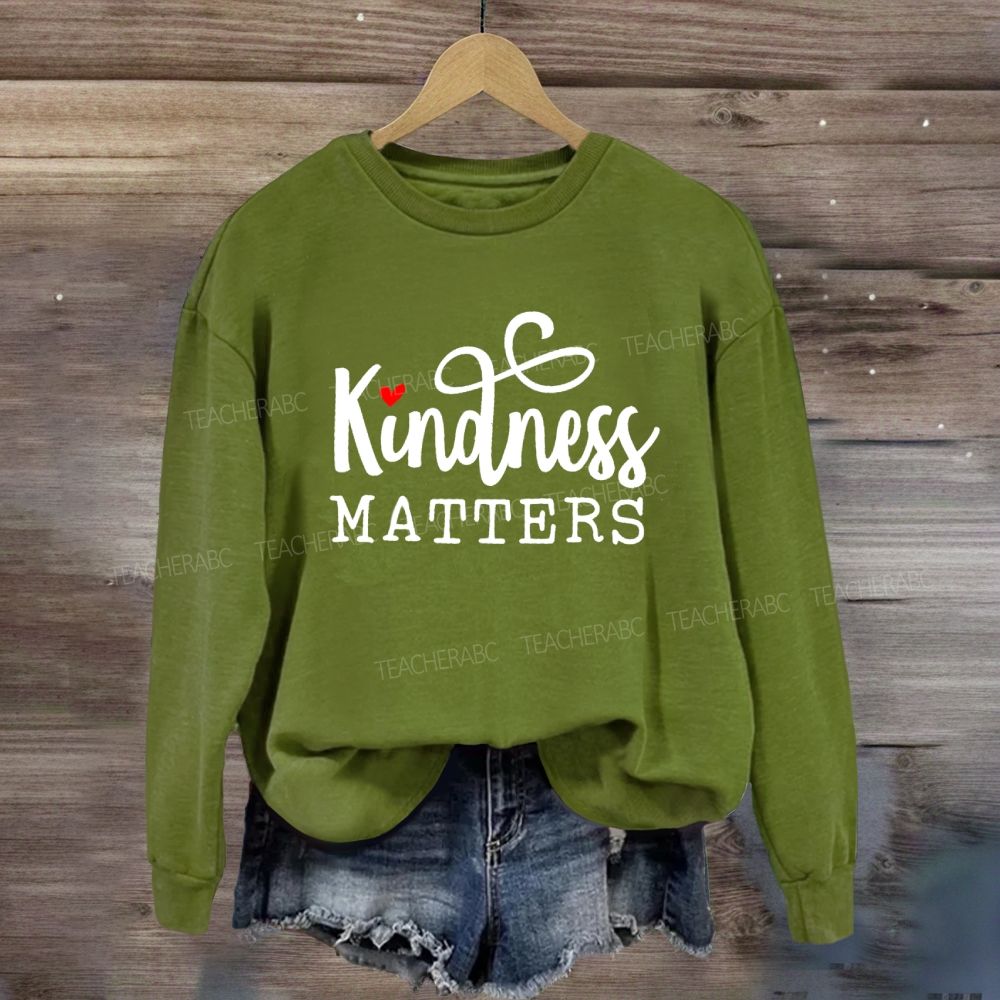 Kindness Matters Red Heart Sweatshirt