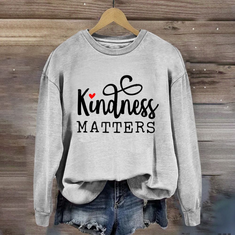 Kindness Matters Red Heart Sweatshirt