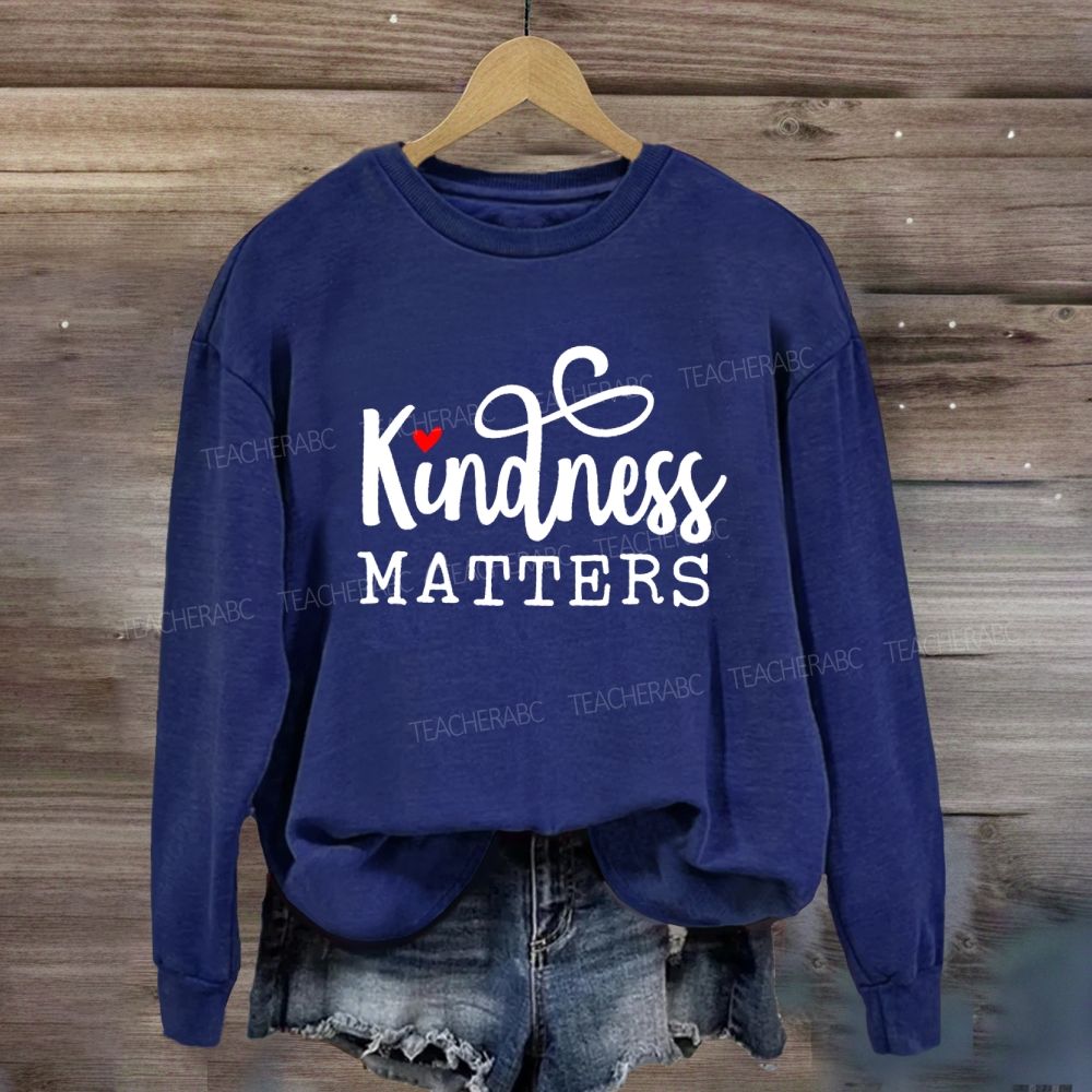 Kindness Matters Red Heart Sweatshirt