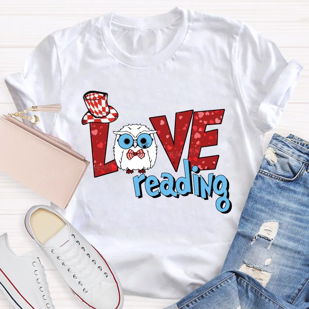 Love Reading Red Hat T-Shirt