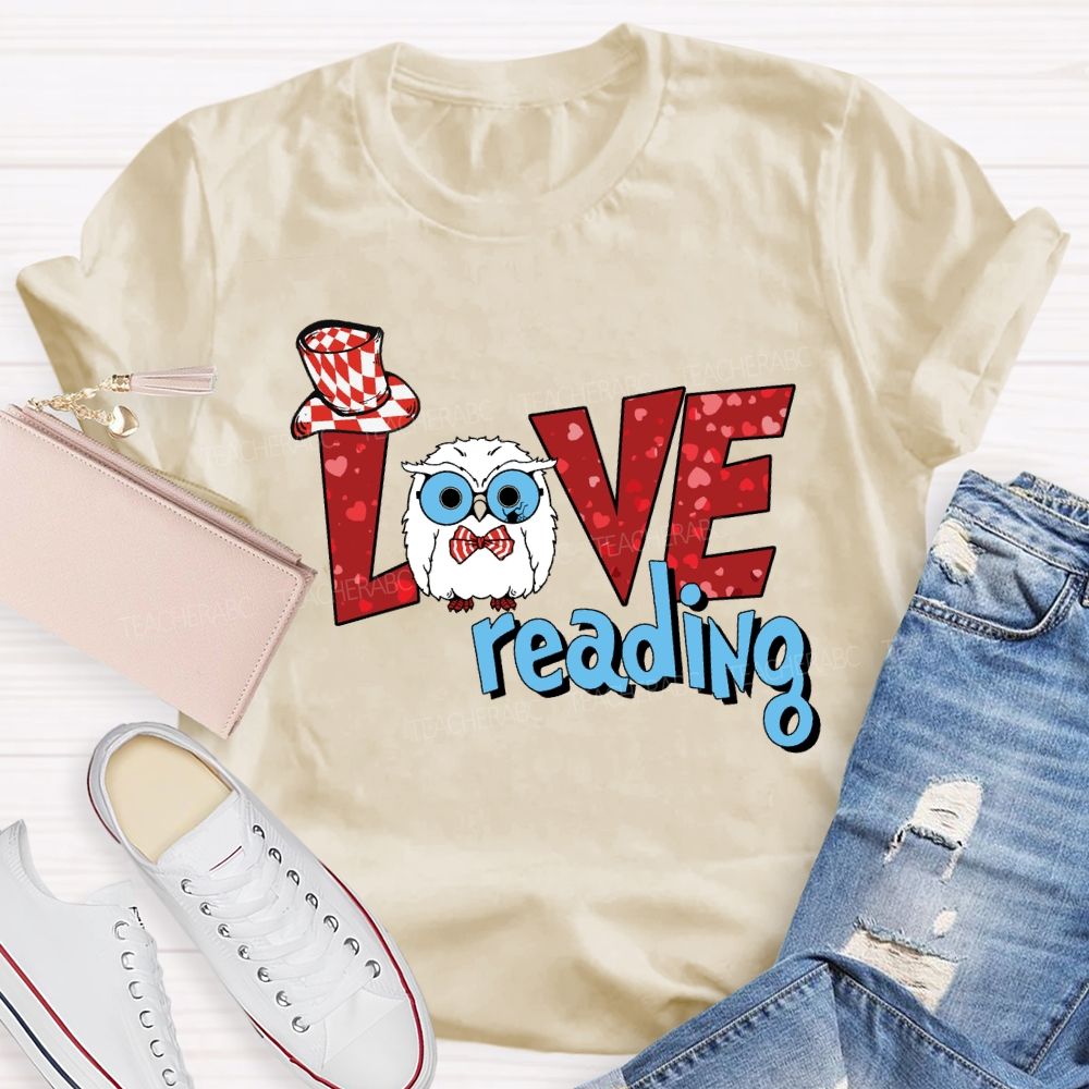 Love Reading Red Hat T-Shirt