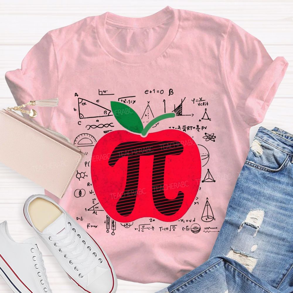 Apple And Pi Math Teacher T-shirt