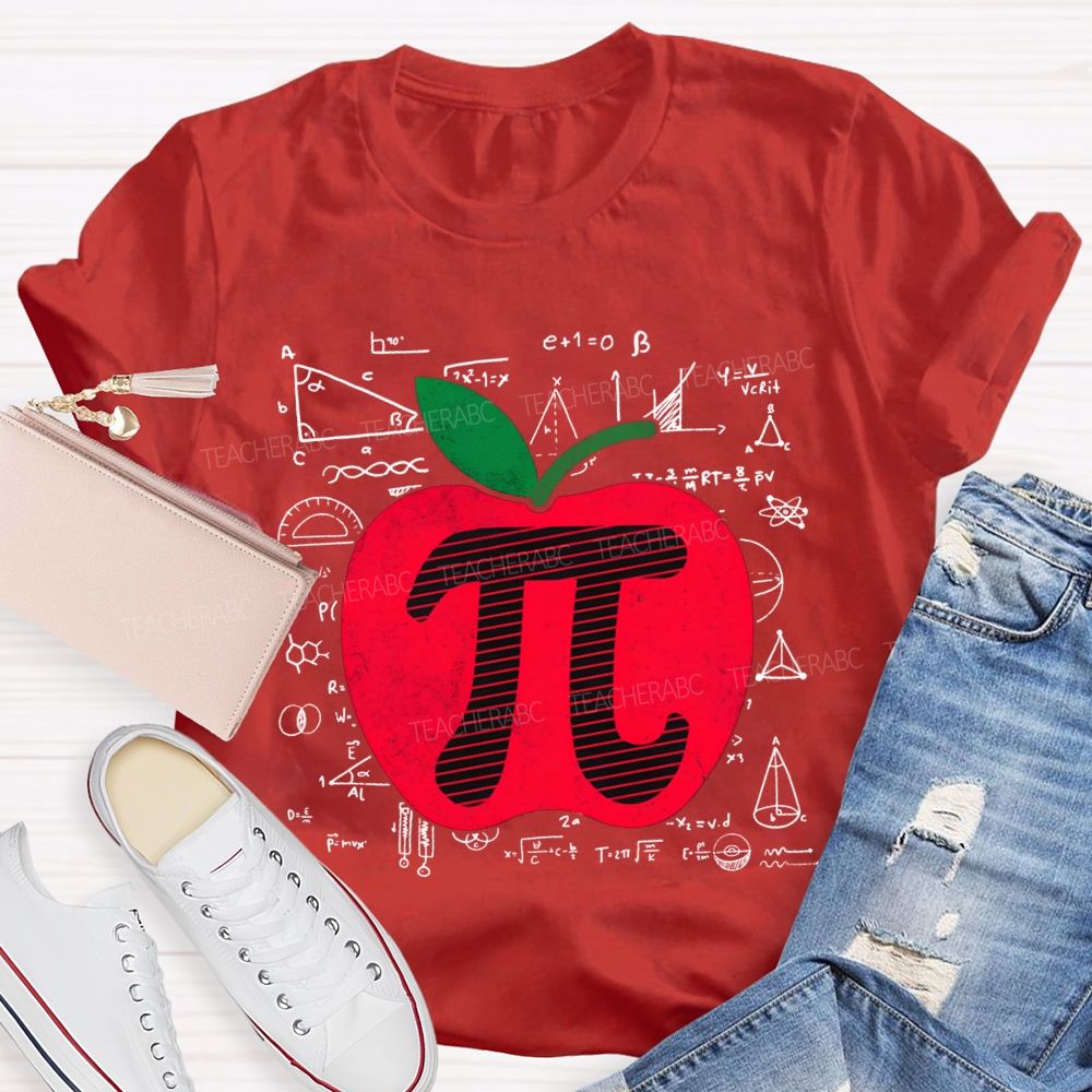 Apple And Pi Math Teacher T-shirt