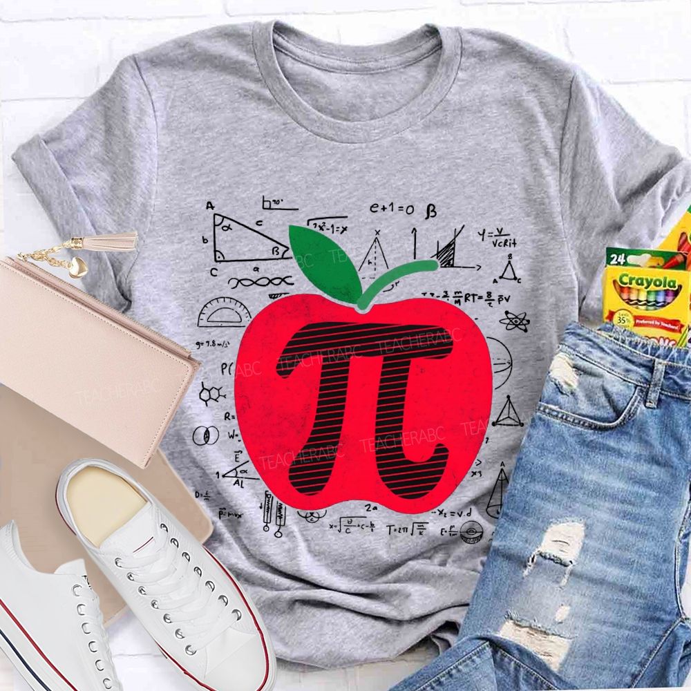 Apple And Pi Math Teacher T-shirt