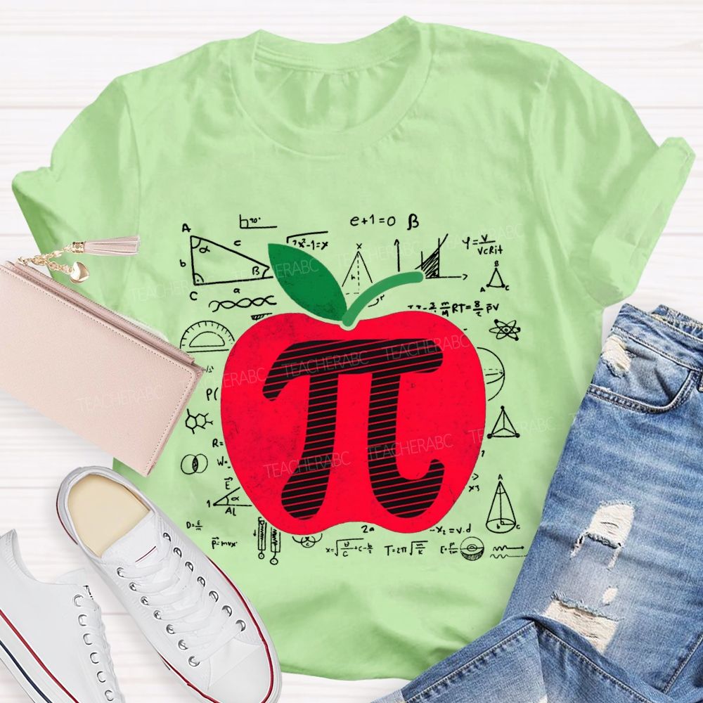 Apple And Pi Math Teacher T-shirt
