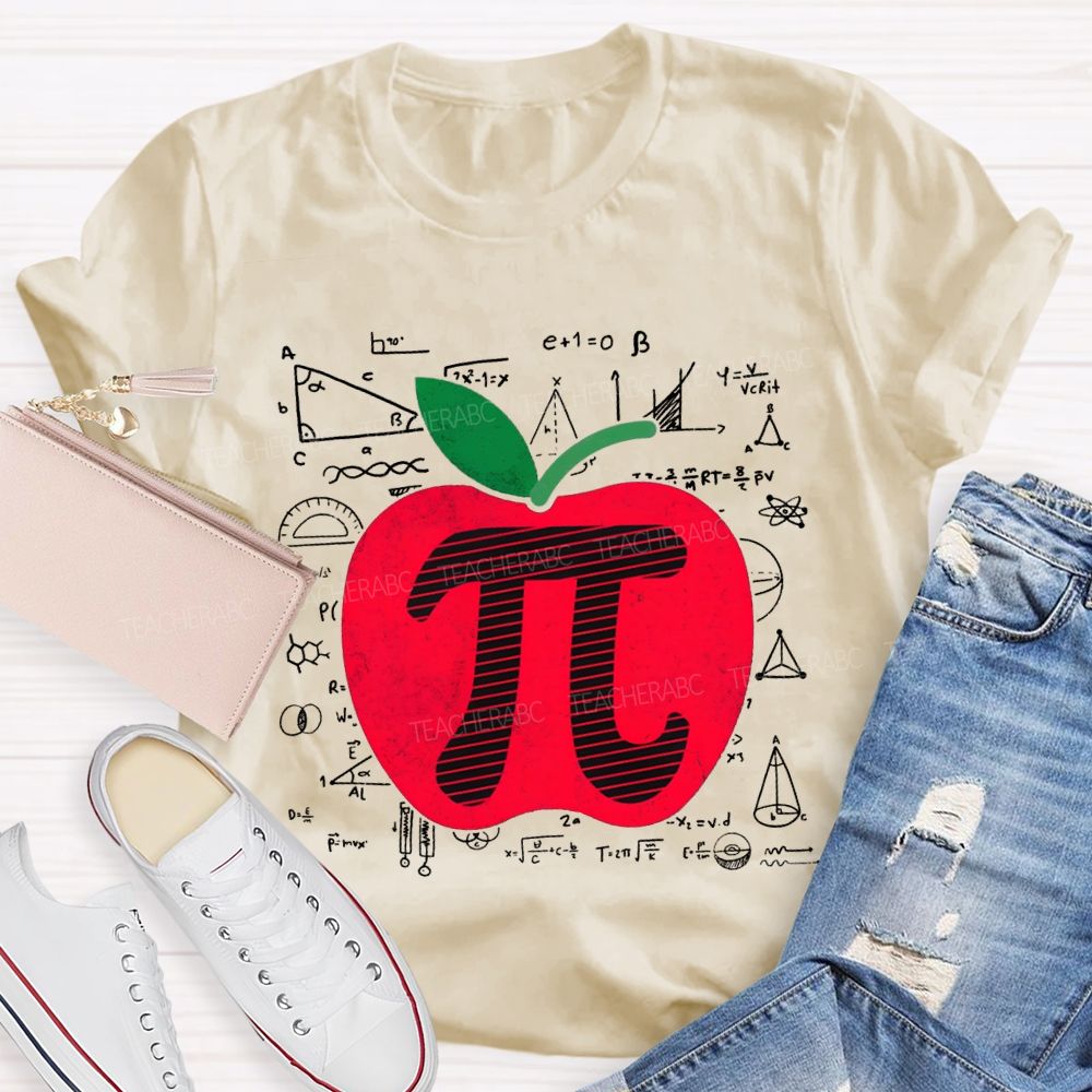 Apple And Pi Math Teacher T-shirt