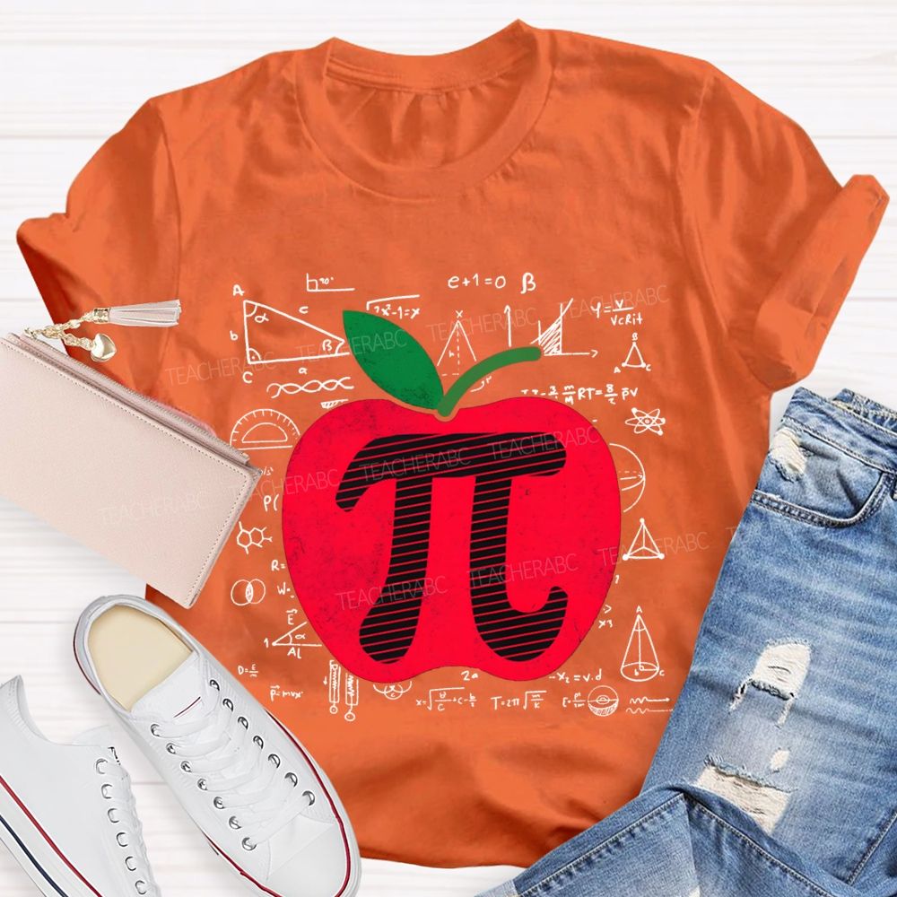 Apple And Pi Math Teacher T-shirt