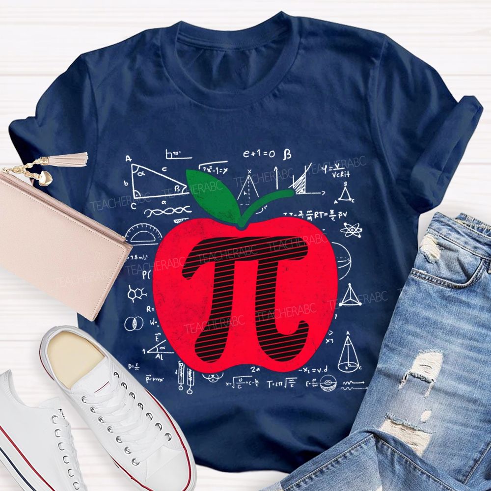 Apple And Pi Math Teacher T-shirt