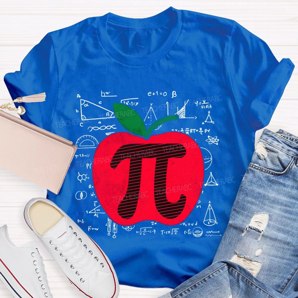 Apple And Pi Math Teacher T-shirt