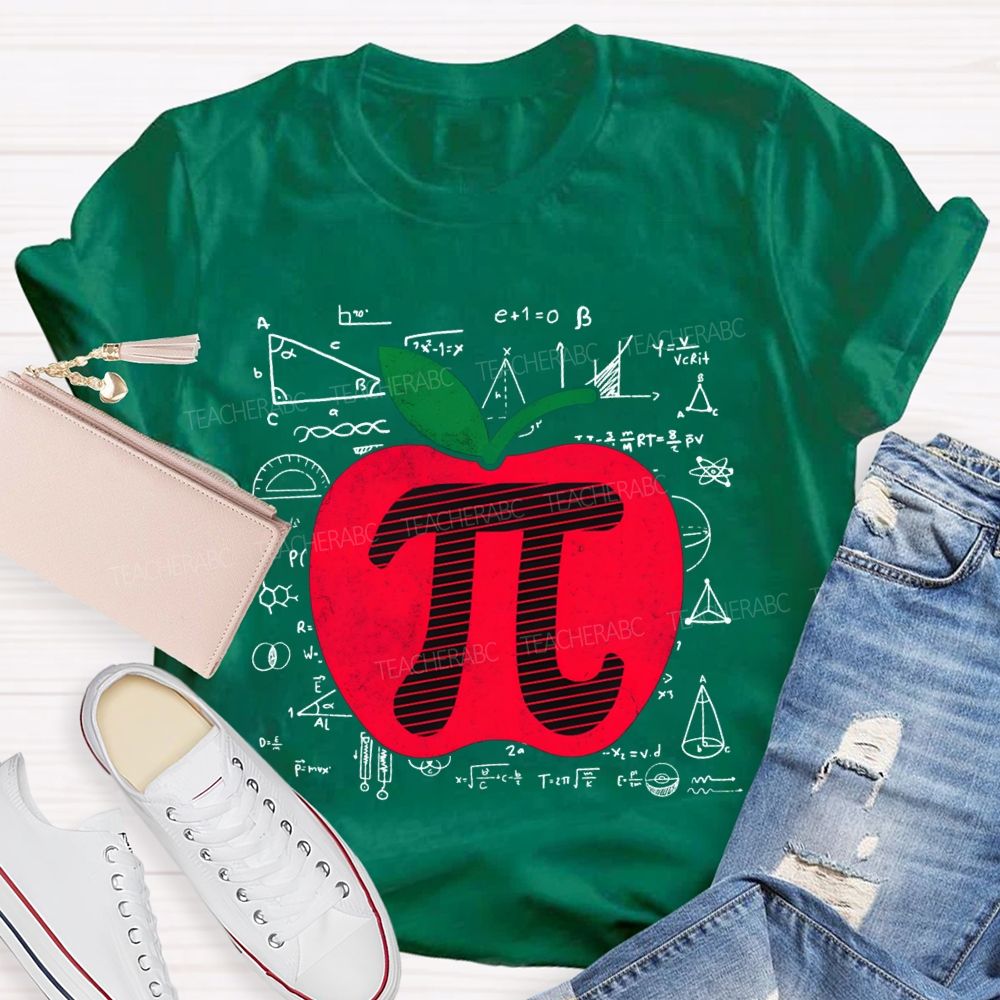 Apple And Pi Math Teacher T-shirt