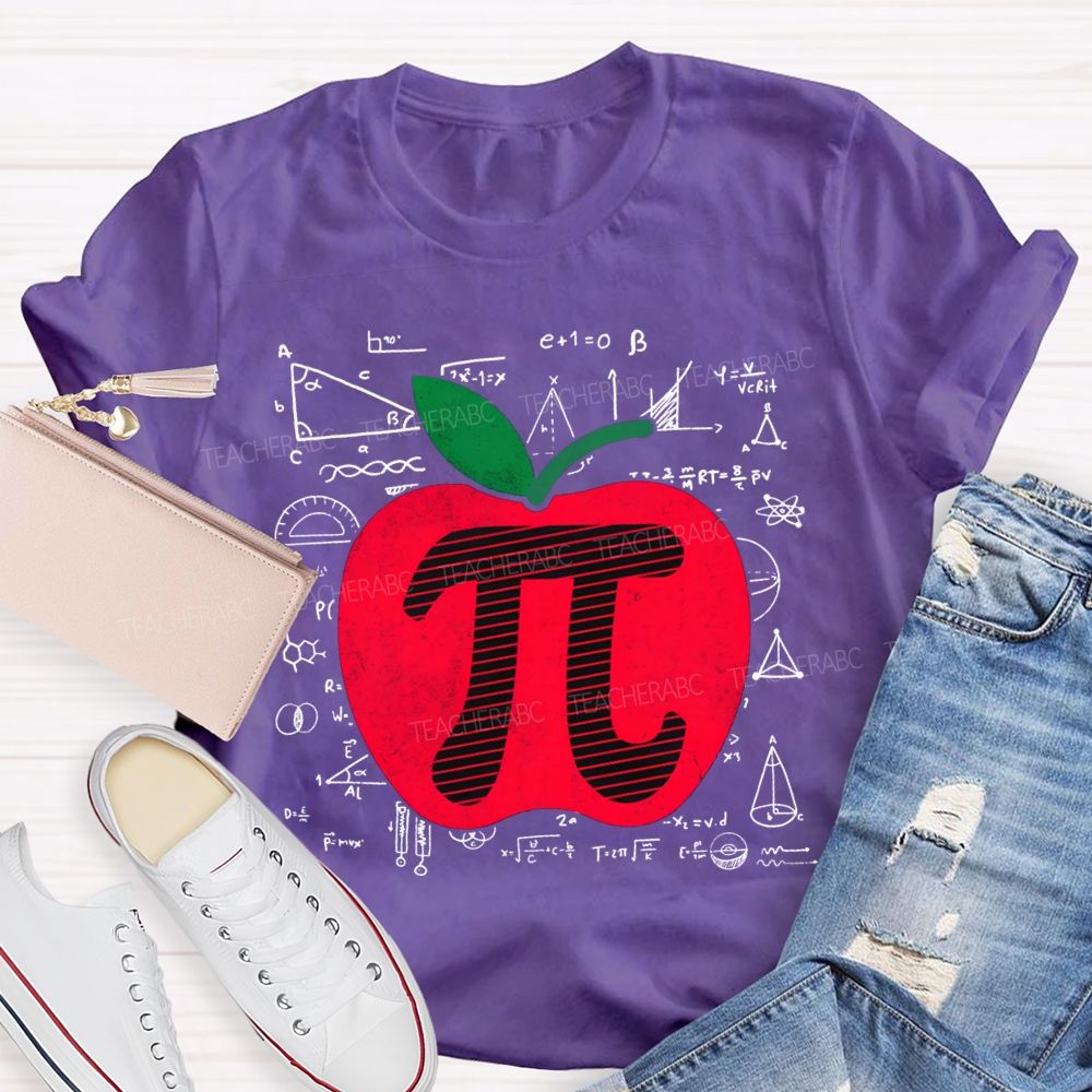 Apple And Pi Math Teacher T-shirt