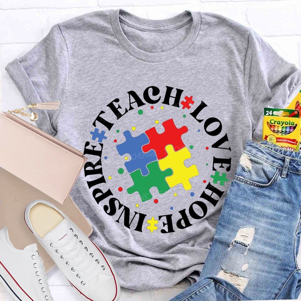 Teach Love Hope Inspire Special Education T-shirt