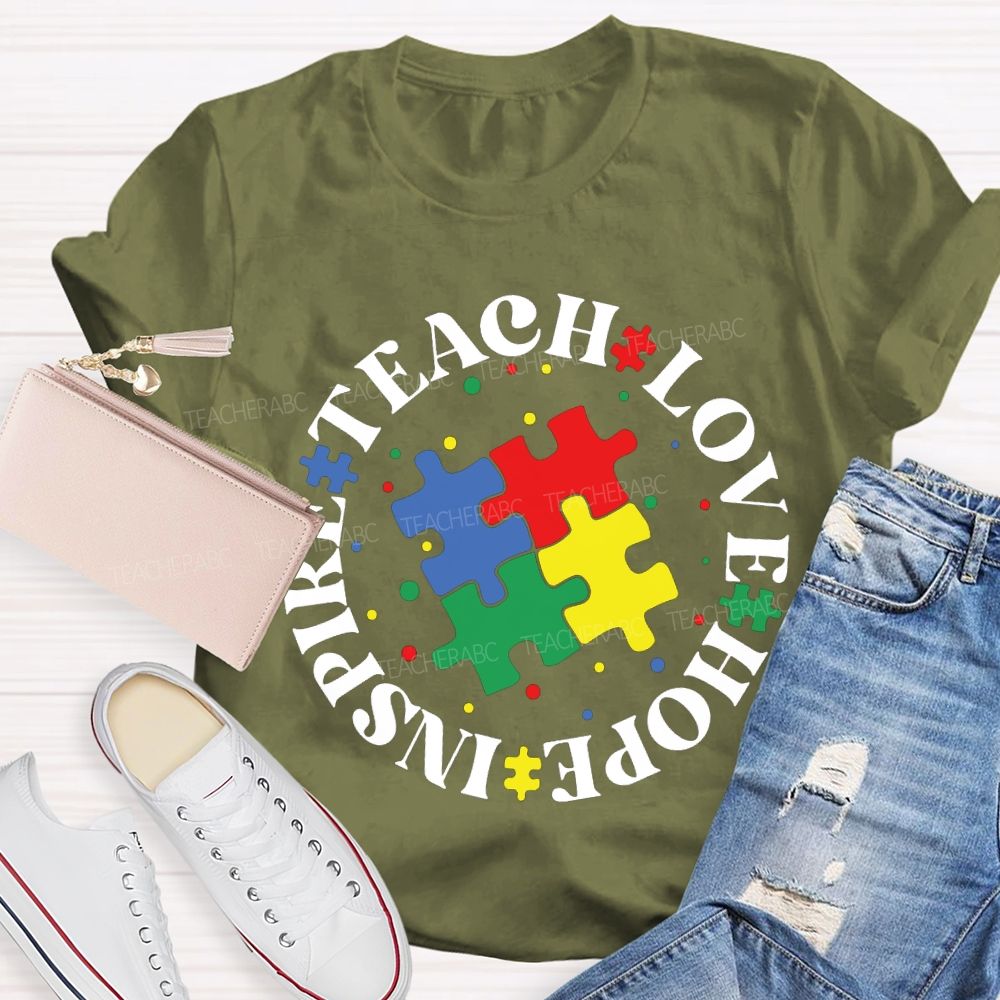 Teach Love Hope Inspire Special Education T-shirt