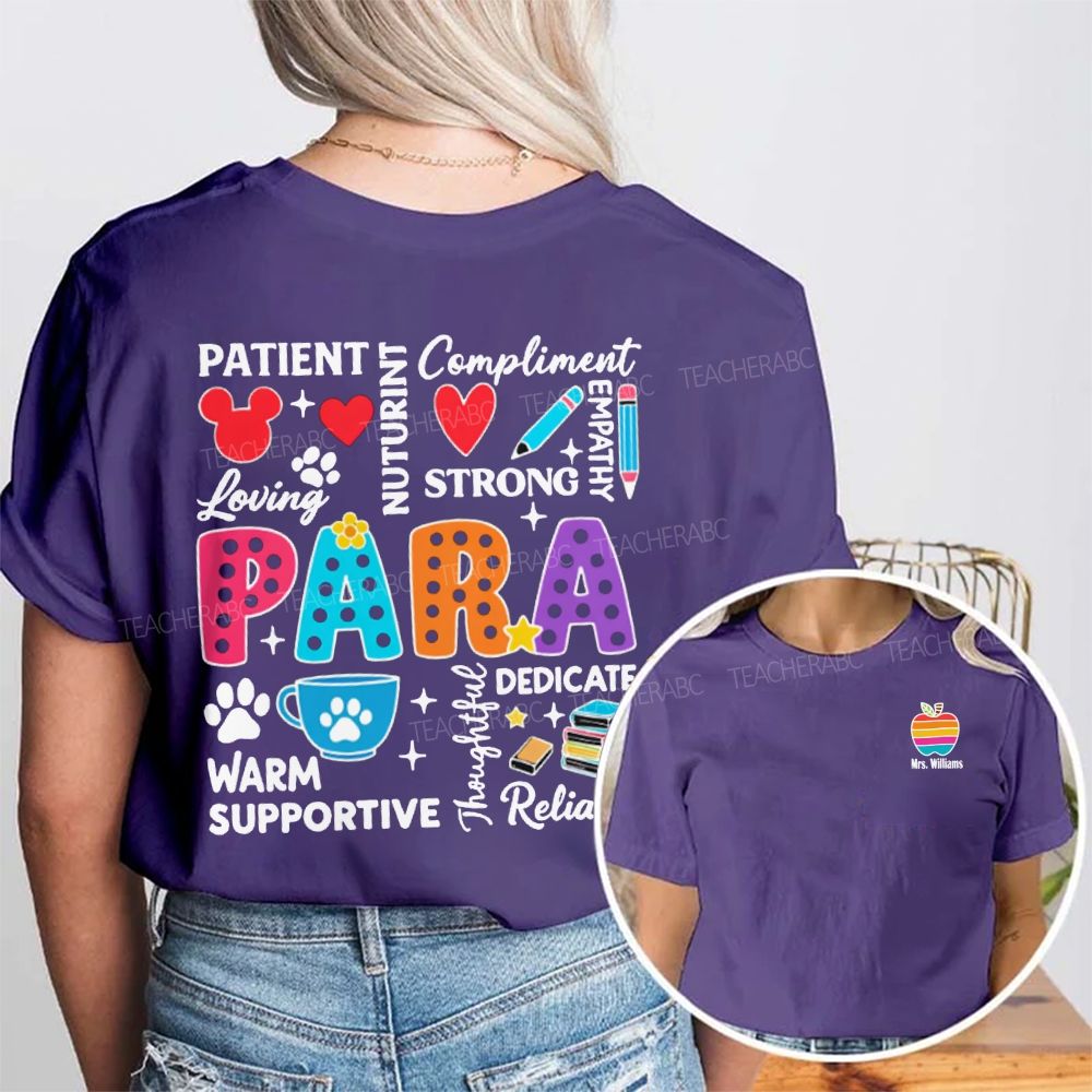 Personalized Name Para Patient Loving Strong Compliment Warm Double Printed T-shirt