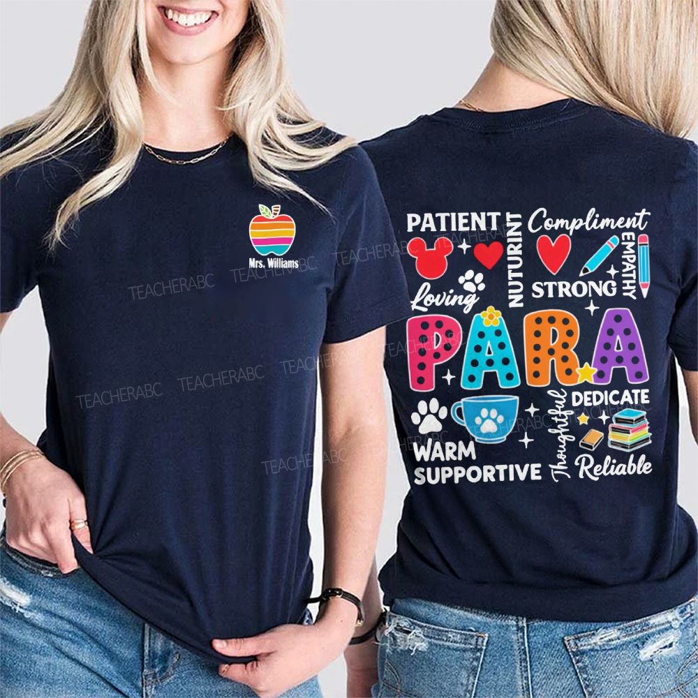 Personalized Name Para Patient Loving Strong Compliment Warm Double Printed T-shirt